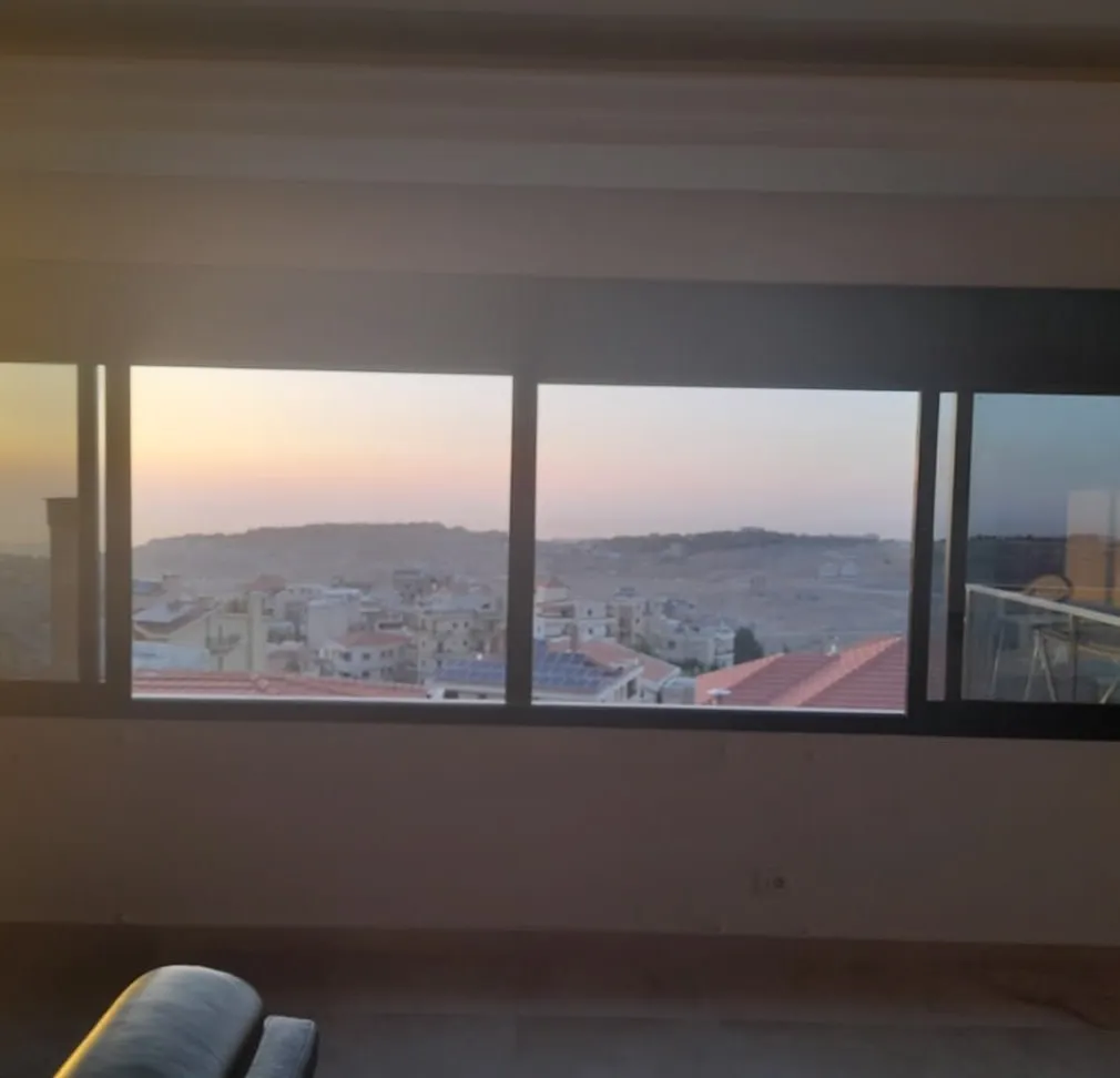 Enclosed room facing the hills at sunset